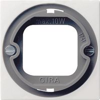 Gira System 55 kunststof inbouw inzetplaat rond, wit (RAL9010) - thumbnail