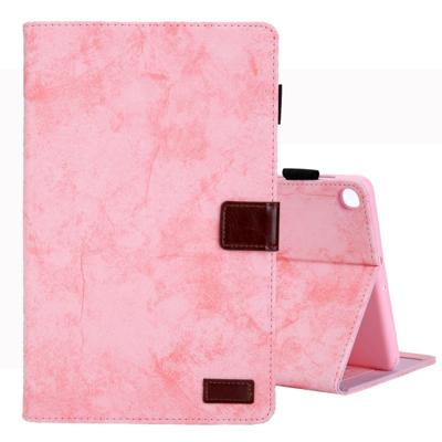 Voor Galaxy tab A 10 1 (2019) Business stijl horizontale Flip lederen draagtas met houder & kaartsleuf & fotolijstjes & slaap/Wake-up functie (roze)
