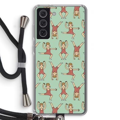 Gymboys: Samsung Galaxy S21 FE Transparant Hoesje met koord