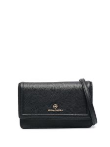 Michael Michael Kors sac à bandoulière à plaque logo - Noir