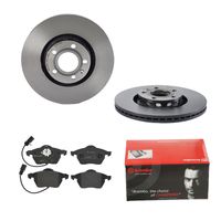 Remmenset, remschijf BREMBO, Remschijftype: Binnen geventileerd, Inbouwplaats: Vooras, u.a. für Audi, VW, Skoda, Seat