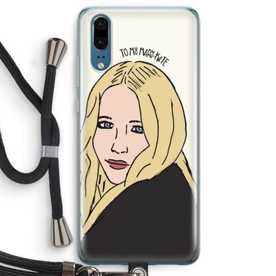 Mary Kate: Huawei P20 Transparant Hoesje met koord