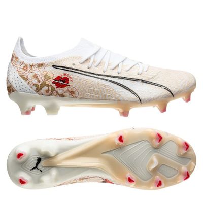 PUMA Ultra Ultieme FG/AG Liberty EK Vrouwen 2022 - Wit/Wit/Zwart Vrouw LIMITED EDITION PUMA Ultra Ultieme FG/AG Liberty EK Vrouwen 2022 - Wit/Wit/Zwart Vrouw LIMITED EDITION
