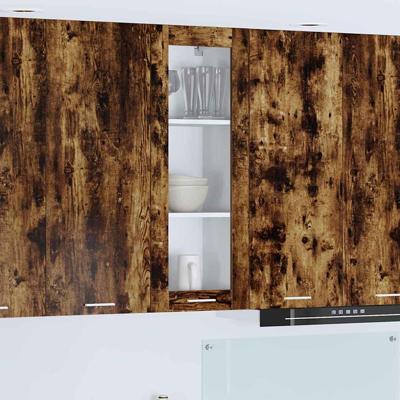 Hangkast Riga Gerookt eiken 40 x 31 x 100 cm Bewerkt hout Hangkast Riga Gerookt eiken 40 x 31 x 100 cm Bewerkt hout