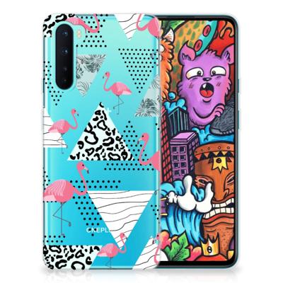 OnePlus Nord | TPU Hoesje | Flamingo Triangle