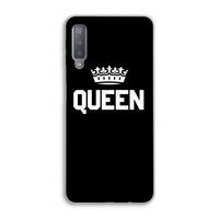 Queen zwart: Samsung Galaxy A7 (2018) Transparant Hoesje