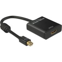 DeLOCK mini displayport > hdmi adapter (zwart, 0,2 meter, 4k)