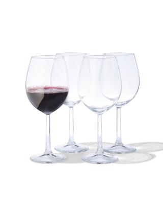 HEMA Rodewijnglazen 430ml - 4 Stuks (transparant)