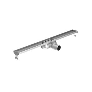 Aco ShowerDrain C douchegoot rvs z. flens zonder rooster, 70mm breed, stankslot 25mm 685mm inb. diepte 65mm m. zijuitloop 2131419