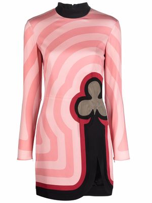 Casablanca robe courte à imprimé Club - Rose