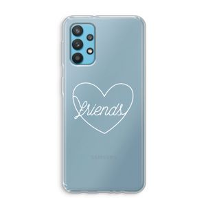 Friends heart pastel: Samsung Galaxy A32 4G Transparant Hoesje