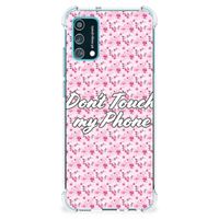 Samsung Galaxy M02s | A02s Anti Shock Case Flowers Pink DTMP - thumbnail