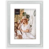 Haes Deco Houten Fotolijst Tignes Wit / Grijs met Passe-Partout voor foto 13x18 / 18x24 - UT7718HS
