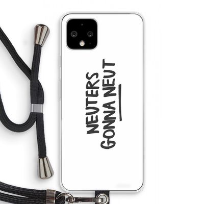 Neuters: Pixel 4 Transparant Hoesje met koord