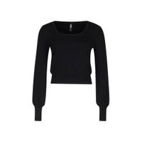 Shoeby Eksept ribgebreide trui Fire zwart - thumbnail