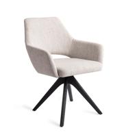 Jesper Home Eetkamerstoel 'Yanai' Revolve Oak Black, kleur Pigeon