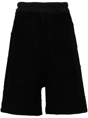 By Walid short en coton à taille élastiquée - Noir