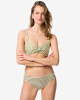 HEMA Damesbikinibroekje Mila rib strepen middengroen (middengroen)