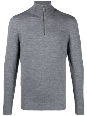 Calvin Klein pull en laine à logo brodé - PKH Mid Grey Heather