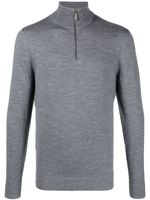 Calvin Klein embroidered-logo wool jumper - Gris