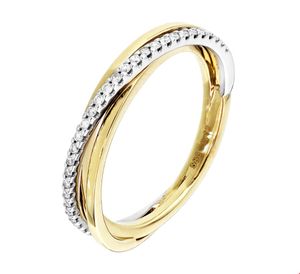 TFT Ring Diamant 0.12ct H SI Bicolor Goud