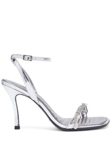 Diesel sandales D-Vina en cuir - Argent