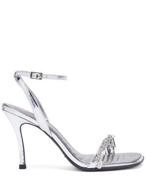 Diesel sandales D-Vina en cuir - Argent