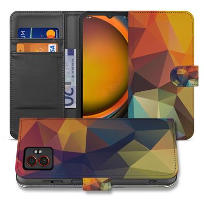 Polygon Kleur Samsung Galaxy Xcover 7 Pro | Book Case & Portemonnee Hoesje Met 3 Pasjesvakken