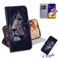 Leeuw patroon gekleurde tekening horizontale Flip lederen case voor ASUS Zenfone 5Z ZS620KL/Zenfone 5 ZE620KL met houder & card slots & portemonnee