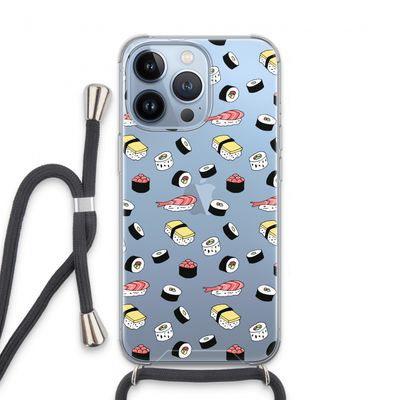 Sushi time: iPhone 13 Pro Transparant Hoesje met koord