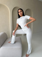 Unique The Label Noelle Pants Dames Lichtgrijs - Maat XS - Kleur: Grijs | Soccerfanshop