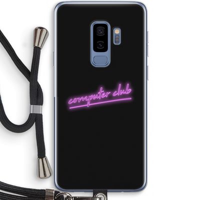 Vice Black: Samsung Galaxy S9 Plus Transparant Hoesje met koord