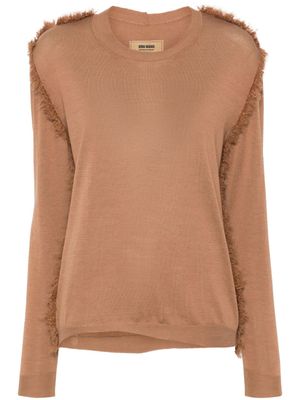 Uma Wang pull à bords francs - Marron