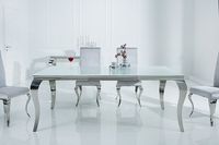 Eettafel Modern Barok 180cm wit zilver/ 37903 - thumbnail