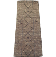 Gangloper zeegras met gewoven zwart katoen - in 2 maten