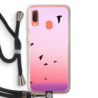 Fly away: Samsung Galaxy A20e Transparant Hoesje met koord
