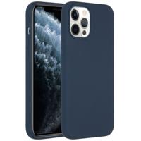 Accezz Liquid Silicone Backcover iPhone 12 Pro Max Telefoonhoesje Blauw