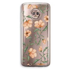 Peachy flowers: Motorola Moto G6 Transparant Hoesje