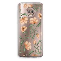 Peachy flowers: Motorola Moto G6 Transparant Hoesje