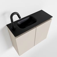 Toiletmeubel Mondiaz Ture | 60 cm | Meubelkleur Linen | Eden wastafel Urban Links | 1 kraangat