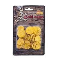 Piraten schatkist speelgoed munten - goud - 200x stuks - kunststof