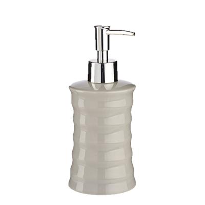 Arte r Zeeppompje - lichtgrijs - keramiek - 18 cm - 260 ml - navulbaar - toilet/badkamer