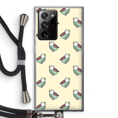 Vogeltjes: Samsung Galaxy Note 20 Ultra / Note 20 Ultra 5G Transparant Hoesje met koord