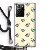 Vogeltjes: Samsung Galaxy Note 20 Ultra / Note 20 Ultra 5G Transparant Hoesje met koord