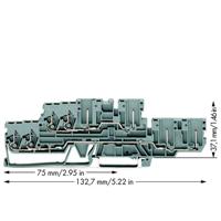 WAGO 870-131 Basisklem 5 mm Spanveer Toewijzing: L, L Grijs 40 stuk(s)