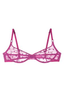 Fleur Du Mal soutien-gorge en résille à logo brodé - Violet