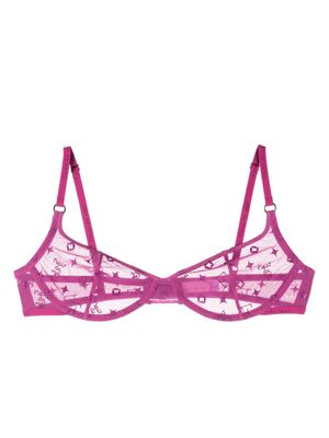 Fleur Du Mal soutien-gorge à logo brodé - Violet
