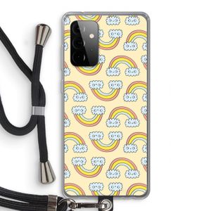 Regenboog: Samsung Galaxy A72 5G Transparant Hoesje met koord