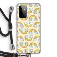Regenboog: Samsung Galaxy A72 5G Transparant Hoesje met koord