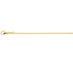 Ketting Gourmetschakel zilver goudkleurig 1,4 mm